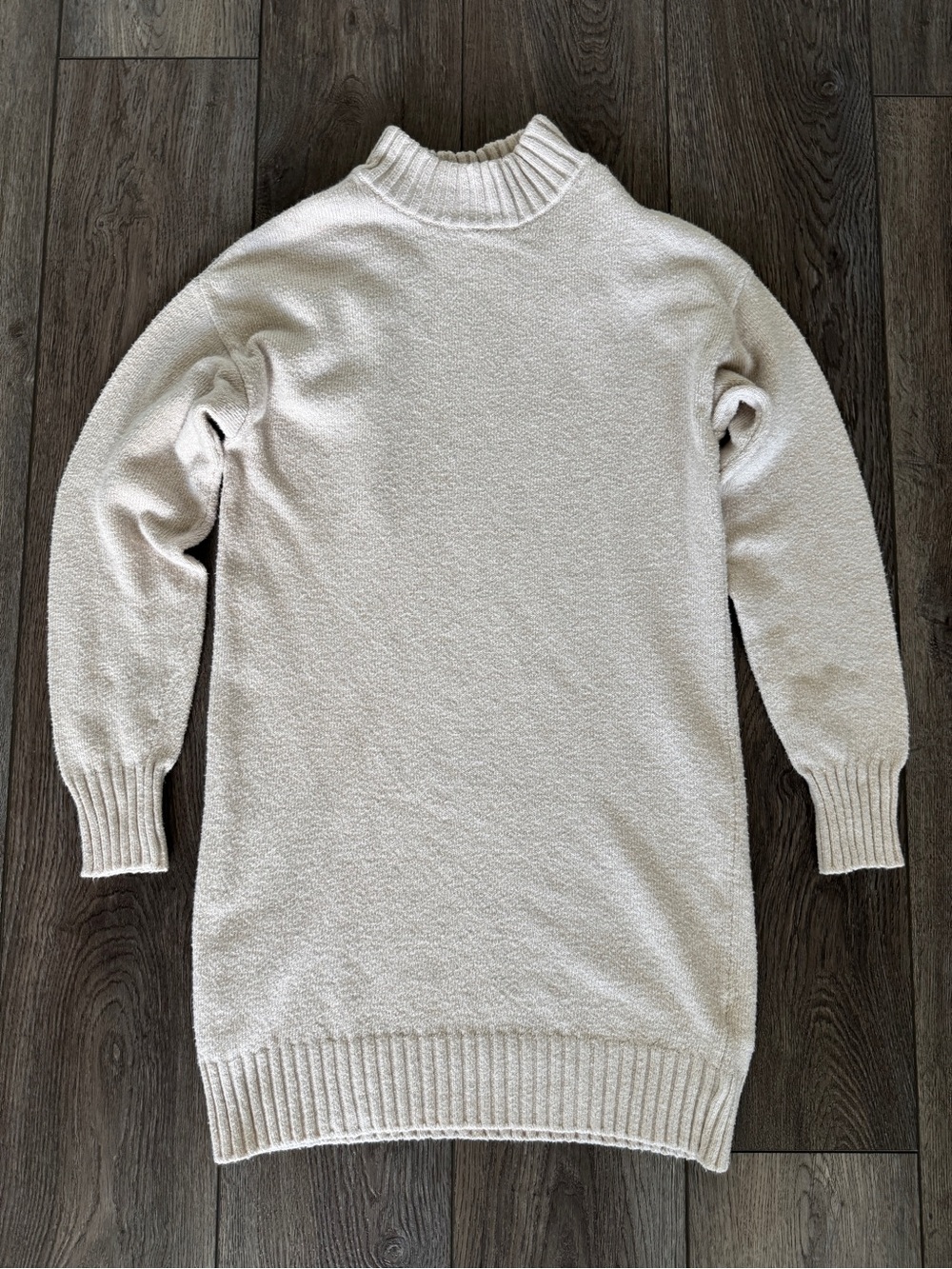 BP. Easy Crew Sweater Dress, Beige Oatmeal Heather - Picture 4 of 11